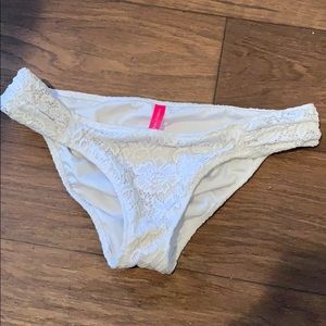 White lace bikini bottoms